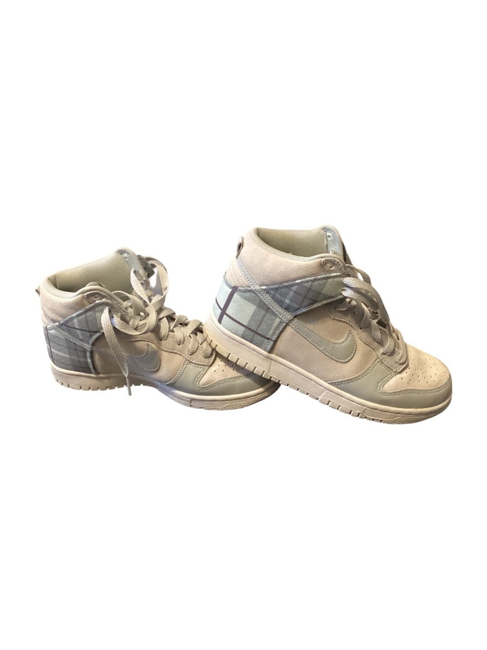 Nike Dunk High SE Plaid Mint Foam GS Size 7Y DV1724-100 with Box